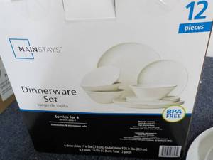 Mainstays 12 pc Dinnerware Set- Juego De Vajilla