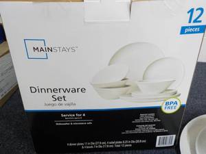 Mainstays 12 pc Dinnerware Set- Juego De Vajilla