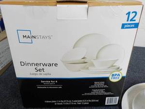 Mainstays 12 pc Dinnerware Set- Juego De Vajilla