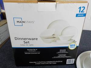 Mainstays 12 pc Dinnerware Set- Juego De Vajilla