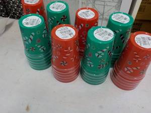 40 Plastic 10 oz Holiday Glasses...