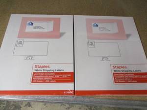 Staples White Shipping Labels, 2000 labels