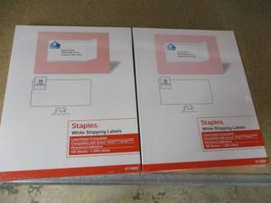 Staples White Shipping Labels, 2000 labels