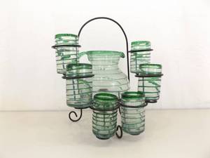 Vintage Hand Blown Glassware&nbsp6 Person Serving Set
