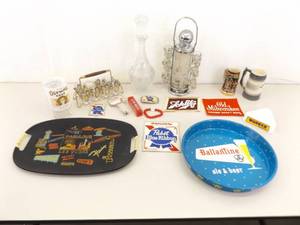 Large Lot of Vintage Alcohol etc. Advertising, Bar Ware, etc.