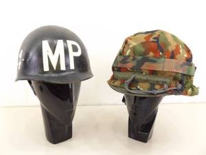 Lot of 2 Vintage Military Police etc. Helmets