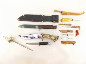 Lot of Vintage Sheathed etc. Fixed Blade Knives