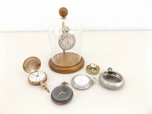 Lot of Vintage Gold Plated etc. Pocket Watches and Parts