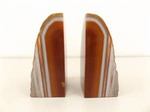 Lot of 2 Larger 1LB Each, 4.5 Agate Bookends