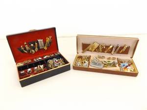 Lot of Mens Cufflinks, Tie Clips, Findings, etc.
