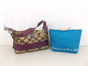 Authentic Coach Monogram Bag and a Dooney &amp Bourke Lunch Bag
