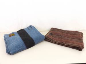2 CLEAN Vintage Name Brand Wool Blankets