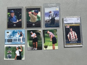 lot 38 image: (8) Golf Trading Cards90 Pro Set #56 Davis Love III, Graded 10 Mint UD Tom Kite, Mike Weir, S. Garcia, A. Sorenstam, K Webb