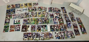 lot 50 image: Football Cards 96-99 Fleer Manning, Rice, Elway, Carter, Miller. Topps Marino, Banks, Owens, Johnson. UD PowerDeck CD Rom Plummer, Marino. UD Livewires