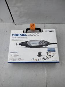 lot 117 image: New Dremel 3000 Rotary tool kit in carrying case.