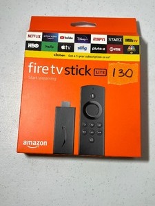lot 130 image: New Fire TV Stick LITE, start streaming.