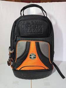 lot 209 image: Klein Tools orange and black backpack