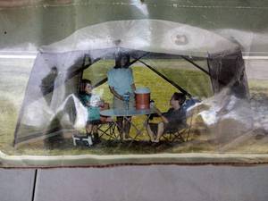 lot 201 image: Ozark Trail 12ft x 9ft polyester dome screen house