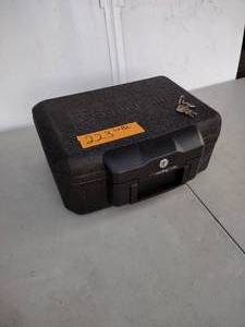 lot 223 image: SentrySafe safe with keys L14 x W10 x H6