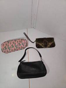 lot 218 image: Brown Coach wallet, Danielle Creations bag, Coach leather handbag