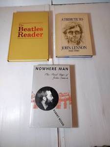 lot 94B image: (3) Beatles and John Lennon books 2000 1st Ed. Nowhere Man 1981 A Tribute to John Lennon 1984 The Beatles Reader