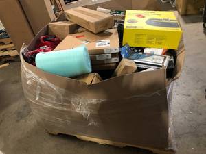 Gaylord of Assorted Tools, Hardware and General Merchandise Various Models and Conditions  Customer Returns See Pictures