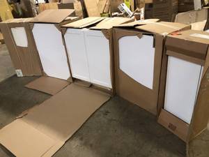 Lot of Assorted Kitchen Cabinets Various Models and Conditions  Customer Returns See Pictures