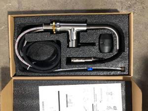 Single Handle Bar Faucet with Pull-Down Sprayer in Brushed Nickel   Customer Returns See Pictures