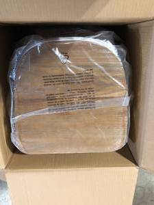 StyleWell Finwick White Metal Backed Counter Stool with Natural Wood Seat (Set of 2) Customer Returns See Pictures