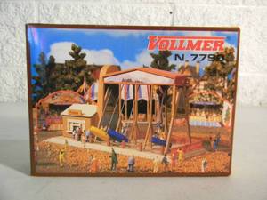 lot 32 image: VOLLMER N Scale MODEL #7790 Carnival Swing boat Ride RARE  - IN BOX - NICE - FANTASTIC PIECE - SEE PICTURES