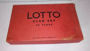 Vintage Lotto Club Set 96 Cards By Milton Bradley No. 4515