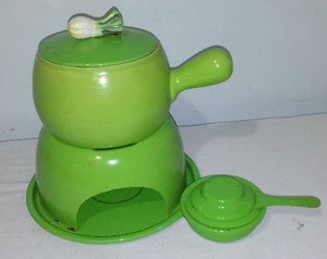 Vintage Fondue Set Stoneware, George Portland.