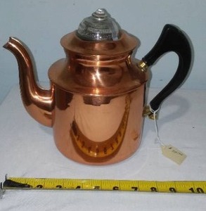 Copper Clad Tea Pot Coffee Pot.