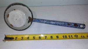 Antique Enamel Ware Ladle.