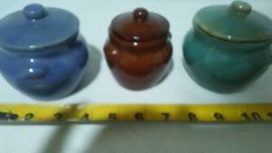 Dutchess Cheese Stoneware Jars (3)