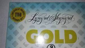 Lynard Skynyrd Band Gold And Platinum 12 Inch Vinyl Record Album.