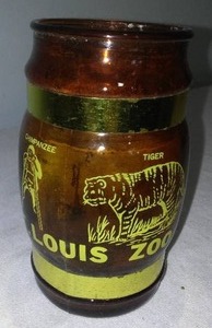 Vintage Glass St. Louis Zoo Beer Mug,
