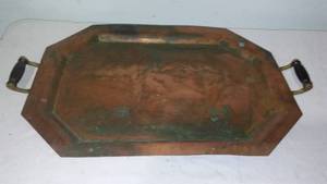 Copper And Brass Vintage Tray.