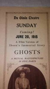 Ghosts TV Show Original Theater Billing.