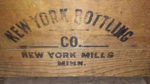 New York Bottling New York Mills, MN. Wood Crate.