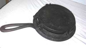 Antique Cast Iron Waffle Maker. Orr and Painter Company