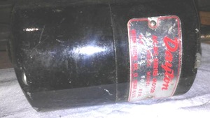 Dayton Motor, Linoleum Knife, Sandpaper and Solid Brass Bar.