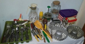 Kitchen Utensils and Flatware.
