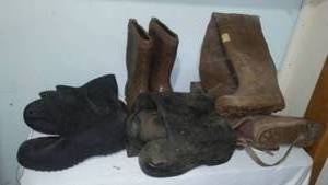 Boots (3). Thigh Waders (1).