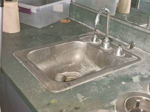 lot 337 image: Counter Sink with Faucet Fixtures