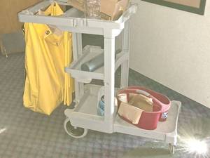 lot 340 image: Utility Cart with Garbage Bag 3-tier