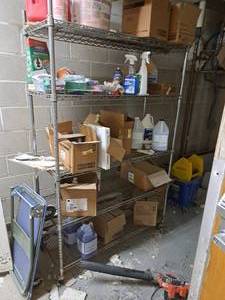 lot 390 image: Rolling Wire Storage Rack