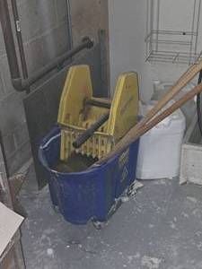 lot 392 image: Mop Bucket with Wringer and Mop