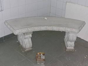 lot 395 image: Curved Stone Bench