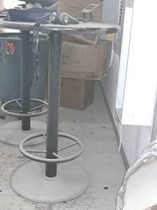 lot 175 image: Pedestal Bar Table with Footrest